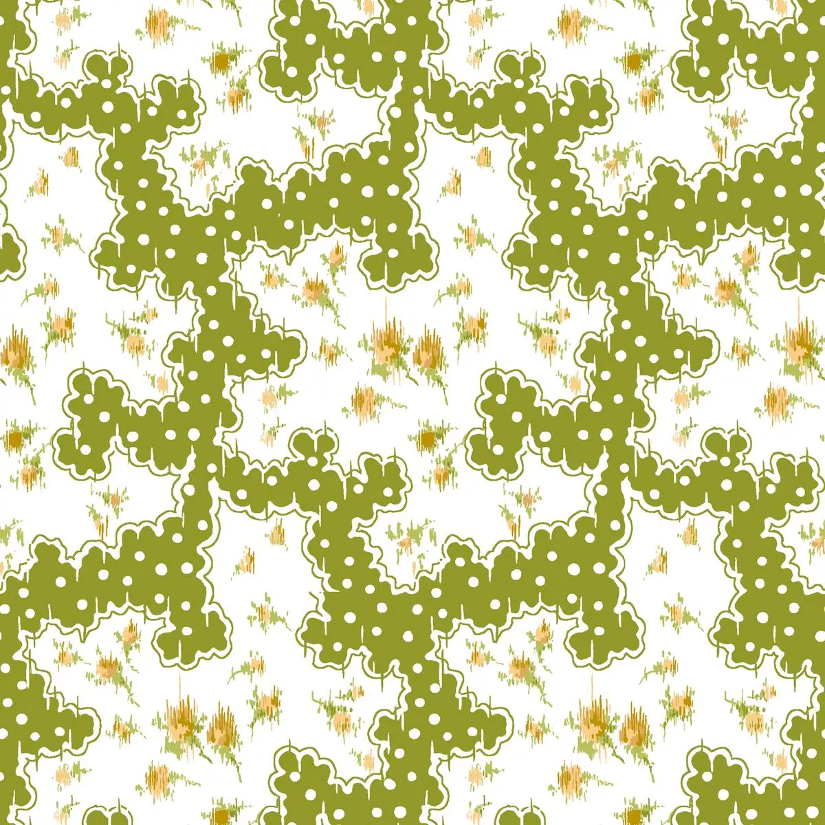 Soan on Green Fabric
