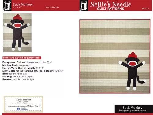 Sock Monkey (Nellie's Needle Karen Bennett)