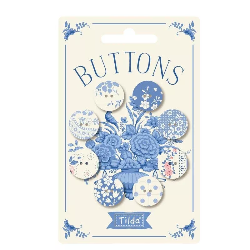 Something Blue Buttons8pcs (20mm) Light - by Tilda