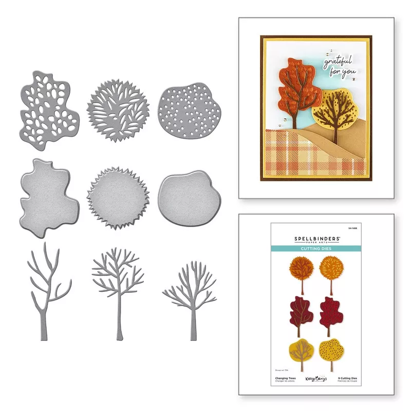 Spellbinders Changing Trees Etched Dies s4-1488