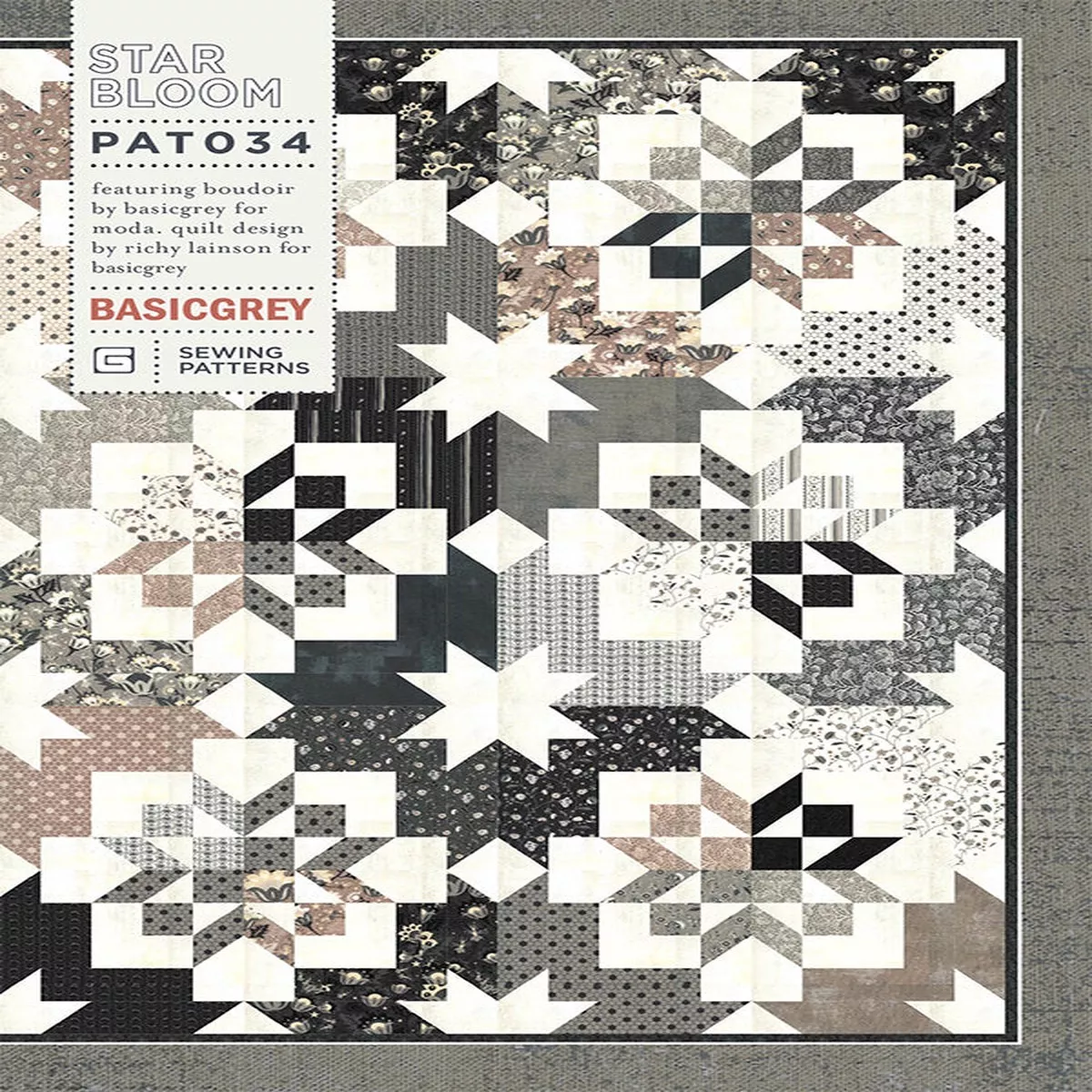STAR BLOOM – BASICGREY Quilt Pattern 034