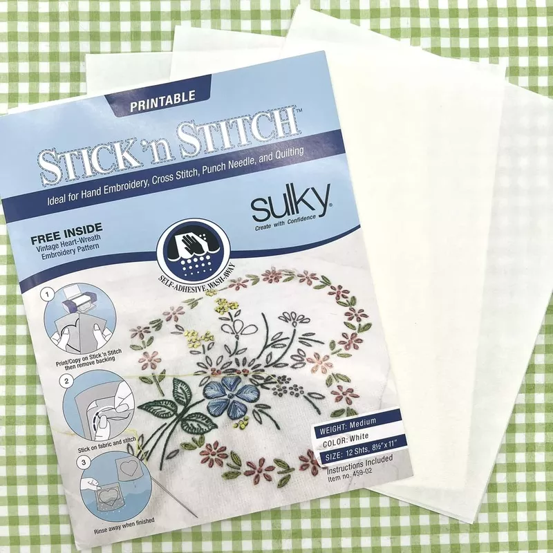 Stick ‘n Stitch – Stickable Printable Embroidery Stabalizer