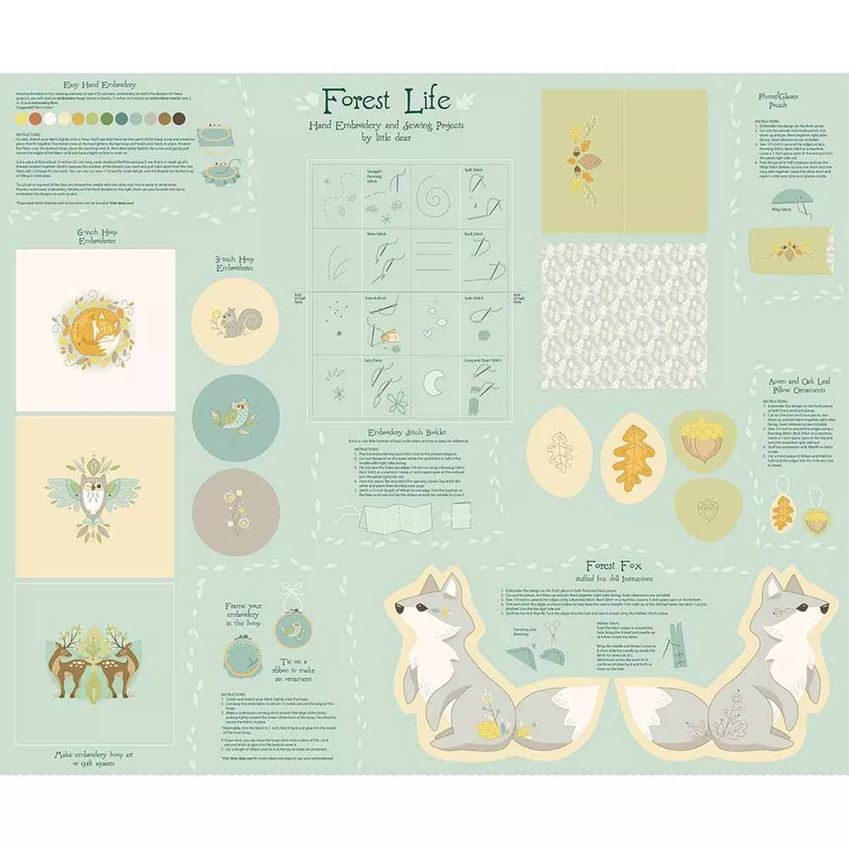 Studio E – Just Make it! By Little Dear – Forest Life 36″ Panel