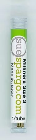 Sue Spargo Needles - Gold Eye Milliners - Size 3 - 4 ct