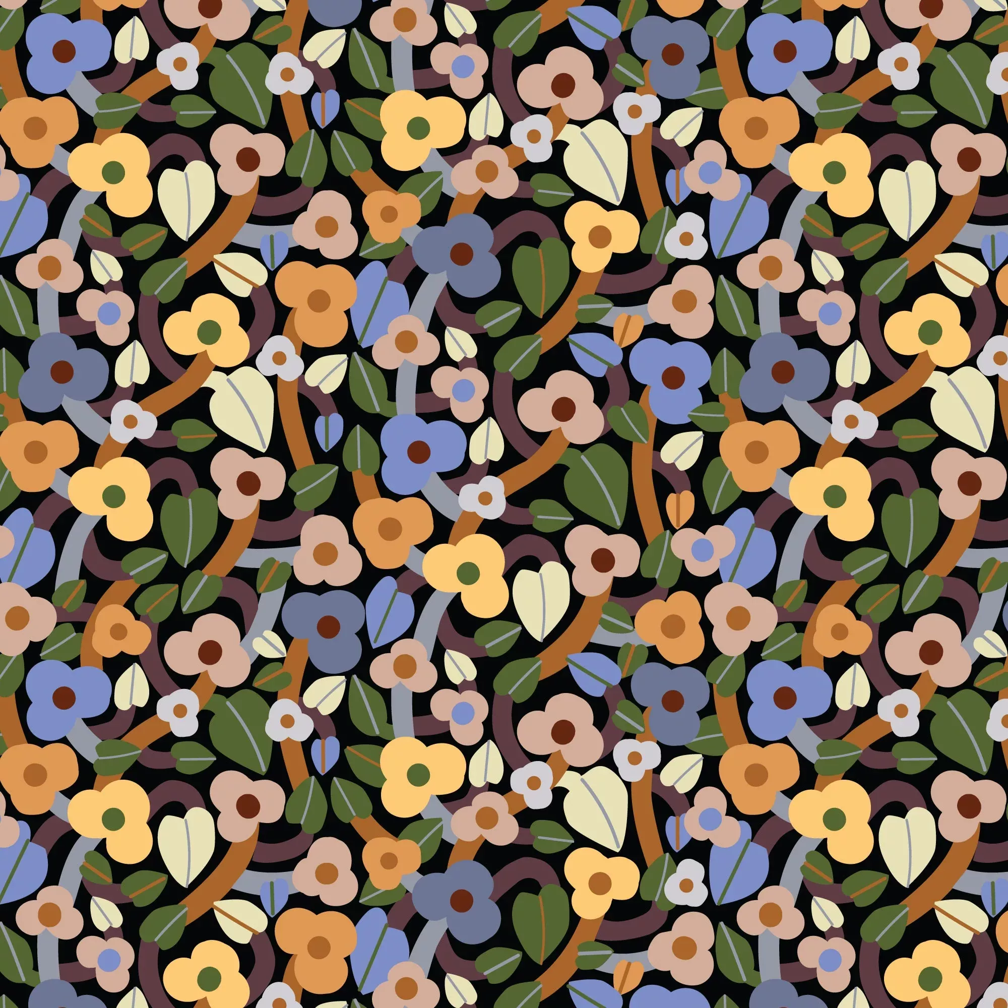 Summer Bramble - Black /Multi - Firefly Moon
