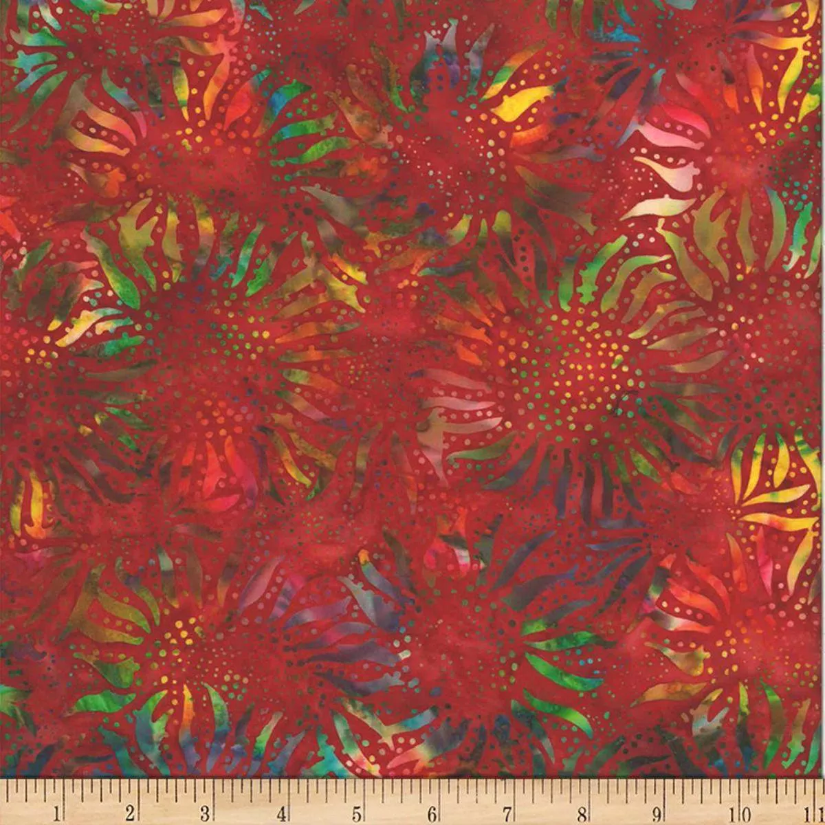 Sunflower Red by Hoffman Studio