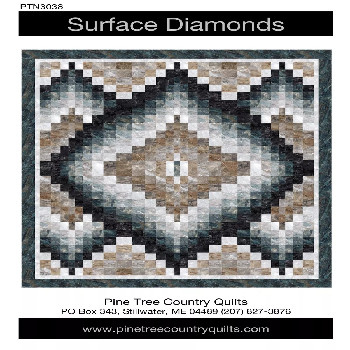 SURFACE DIAMONDS – Pine Tree Country Quilts Pattern – DIGITAL DOWNLOAD