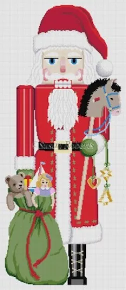 Susan Roberts Needlepoint – Nutcracker, Santa w/ Toy Bag