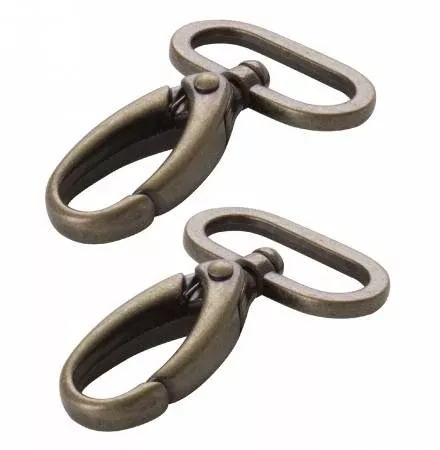 Swivel Hook 1in Antique Brass Set of Two ByAnnie