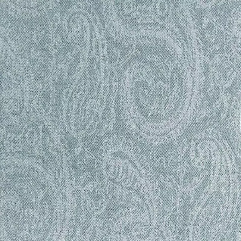Tallulah Blue Slate Paisley Turbo Jacquard Upholstery Fabric By The Yard