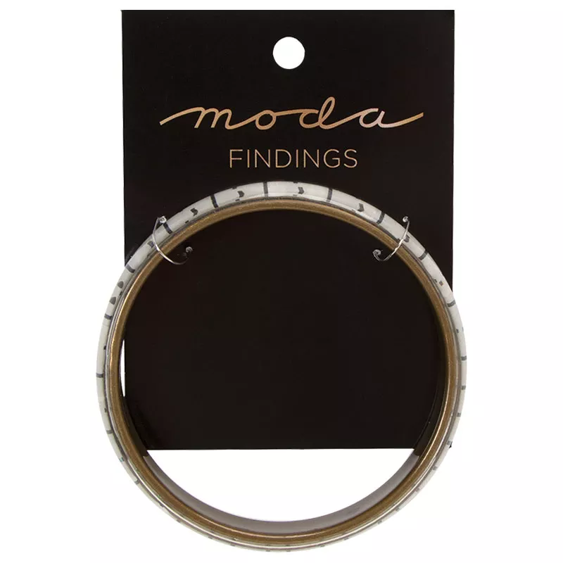Tape Measure Bangle/White