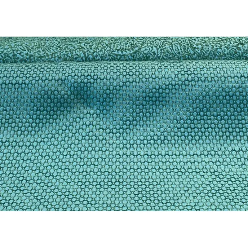 Teal Small Dot Amy Brocade Jacquard Fabric by the yard