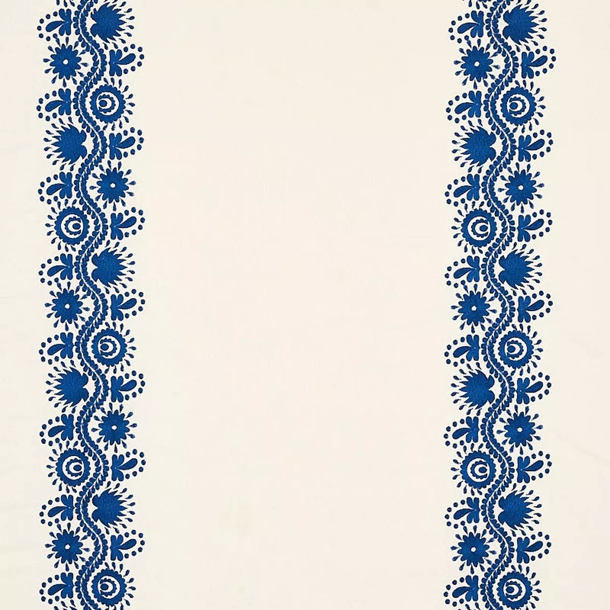 Theodora Embroidery Blue Fabric
