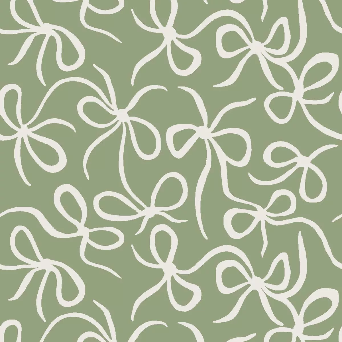 Thin Bows on Moss Fabric