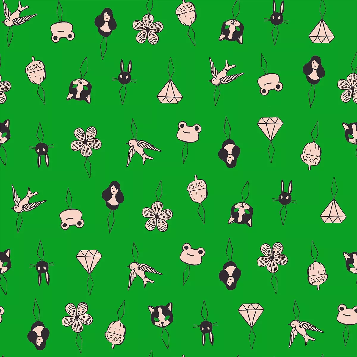 Thread Charms - Deep Verdant - Ruby Star Collaborative Collection
