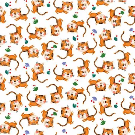 Tiger White 45" wide fabric per yard