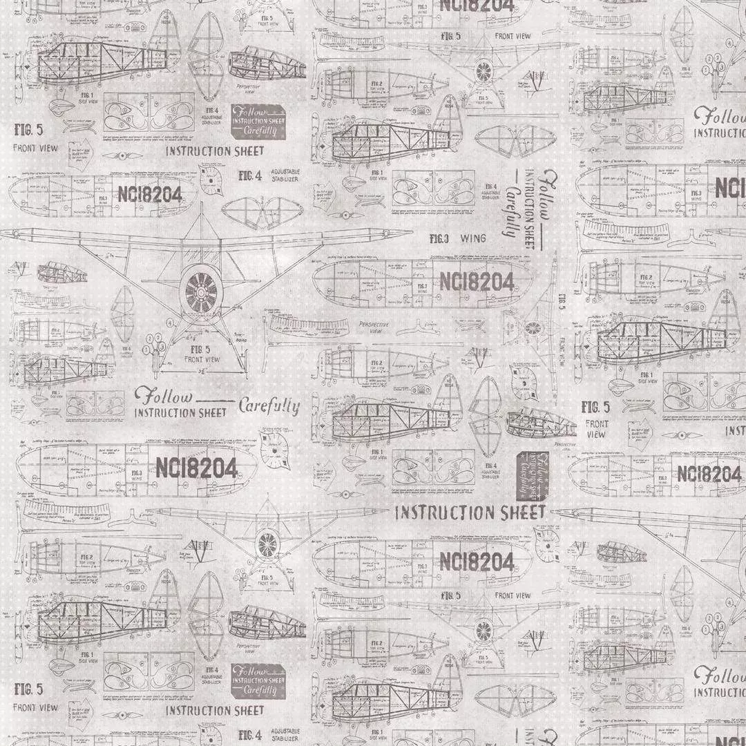 Tim Holtz - MONOCHROME - Model Airplanes, Parchment