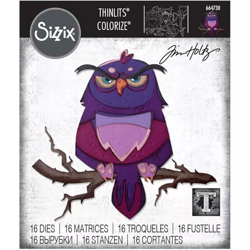 *Tim Holtz Sizzix ARTHUR Colorize Thinlits Dies 664730