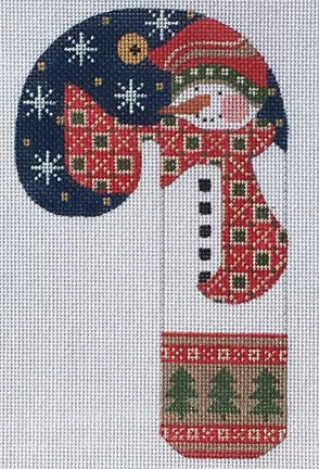 Traditional Snowman Candy Cane