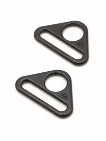 Triangle Ring Flat 1in Black Metal Set of Two ByAnnie