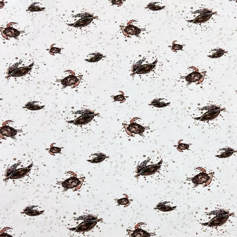 Turtles Cotton Jersey Fabric