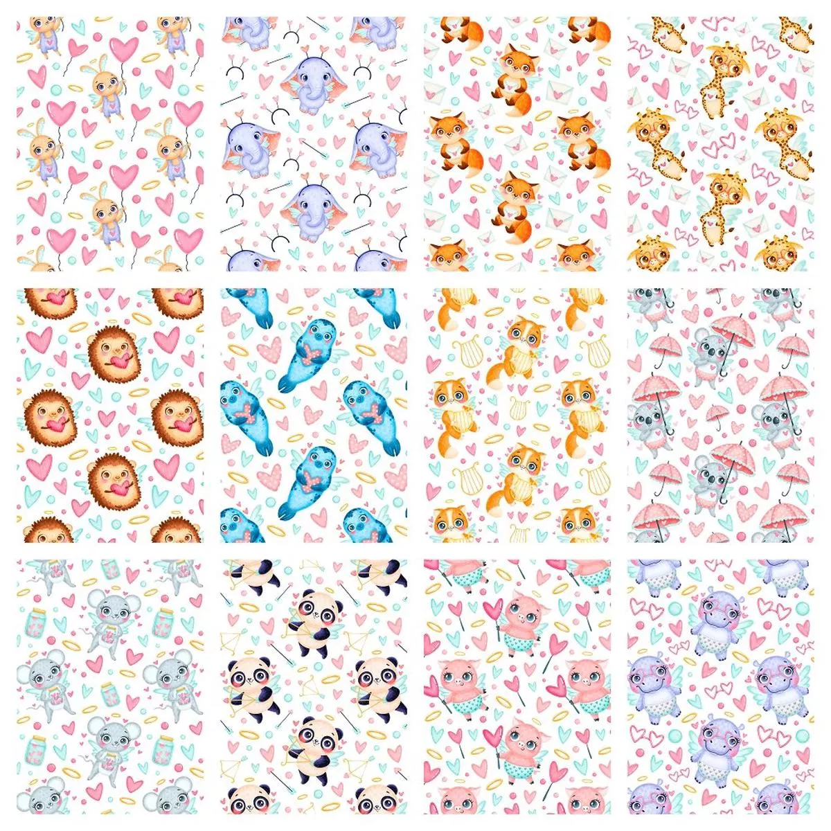 Valentines Day Animals Fat Eighth Bundle – 12 Pieces