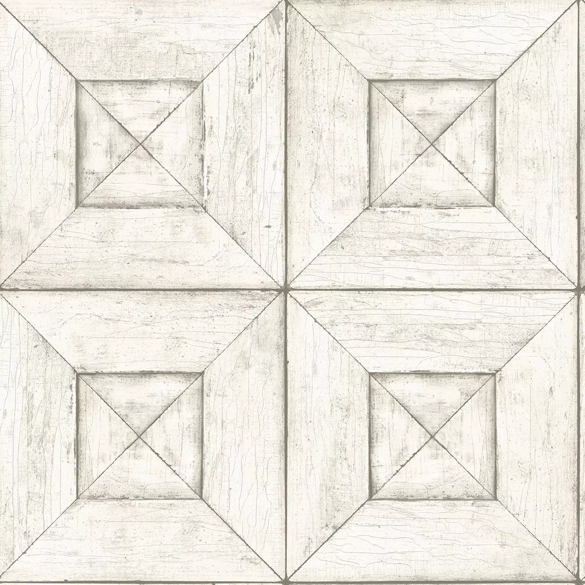 Verity Off-White Wood Wallpaper