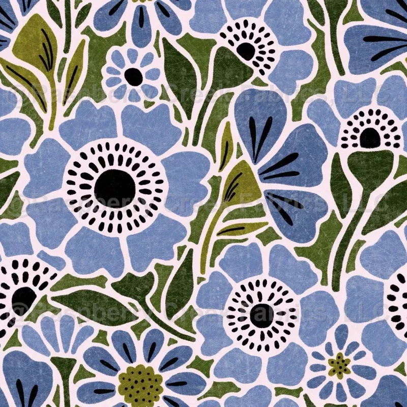 Verna (blue) – floral – bloom – formal – elegant