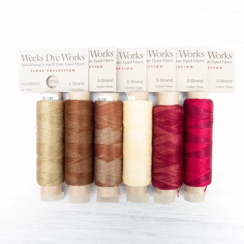 Weeks Dye Works 2 Strand Floss – Apple Woods Set