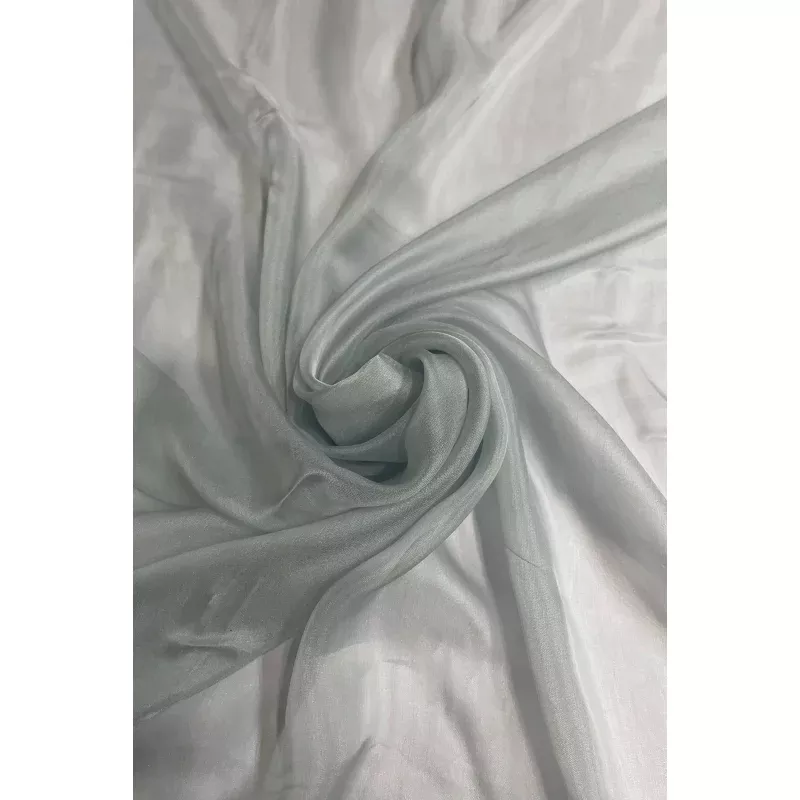 Whispering Blue Silk Chiffon