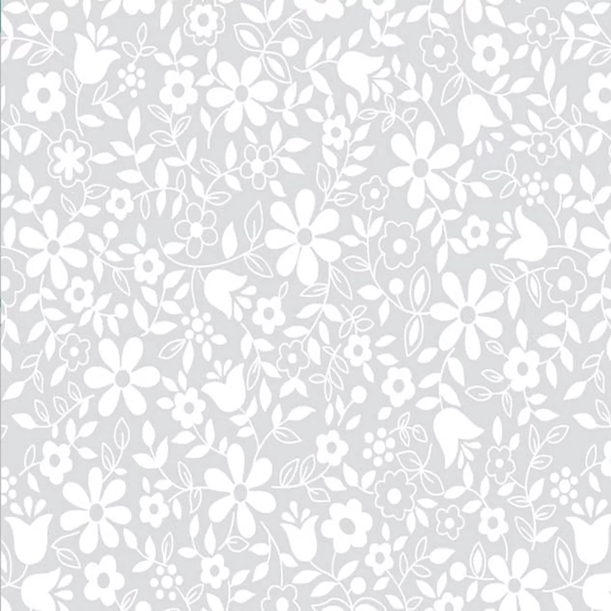 Whispers Flower Patch Zen Grey