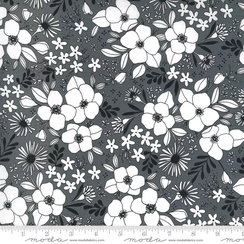 Wild Florals - Graphite -Illustrations - Alli K Designs