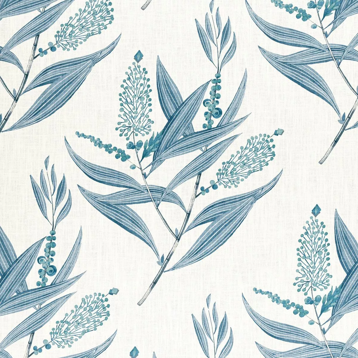 Winter Bud Blue Fabric