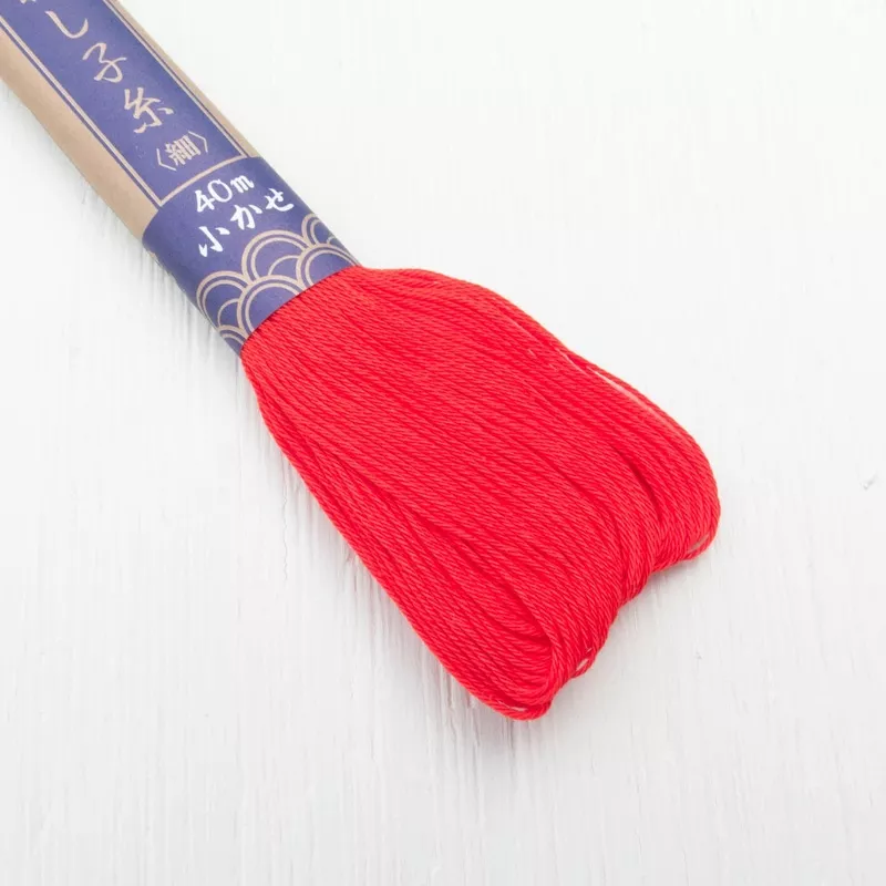 Yokota Sashiko Thread – Bright Red (#16)