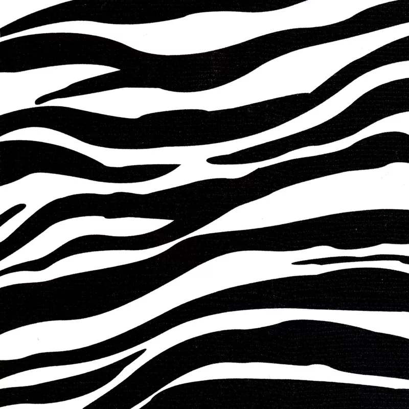Zebra Black and White Oilcloth Fabric