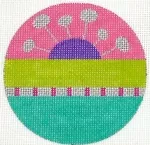 Zecca Designs – Circle Half Flower Ornament