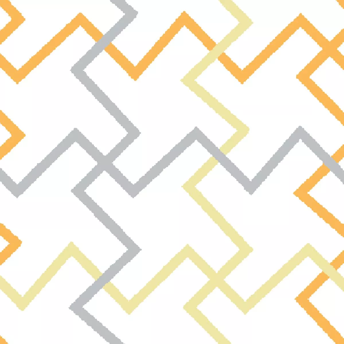 Zigzag Lattice on Yellow & Gray Fabric