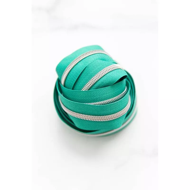 Zipper Tape Size #5 in Sea Glass by Knot and Thread 3 Yards